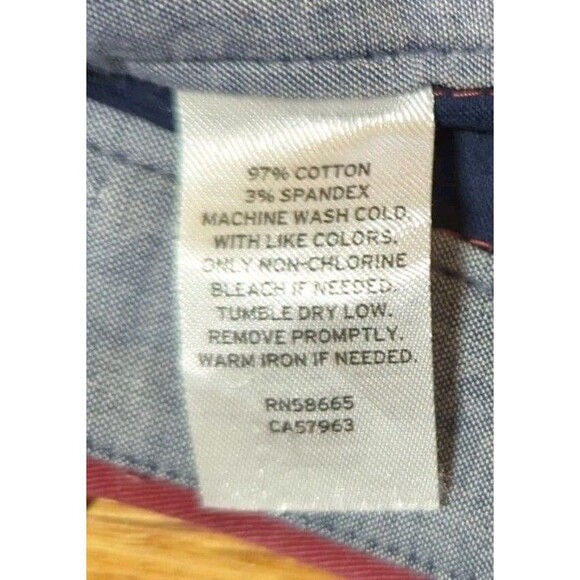 Nice 14th & Union Pants Men's 36 x 32 Burgundy Blush Slim Fit Chinos Khakis EUC - Picture 8 of 9